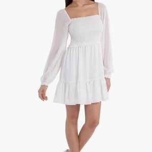 1. State White Chiffon Dress